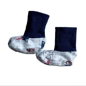 NFL New England Patriots Baby Infant Socks Booties White + Blue
